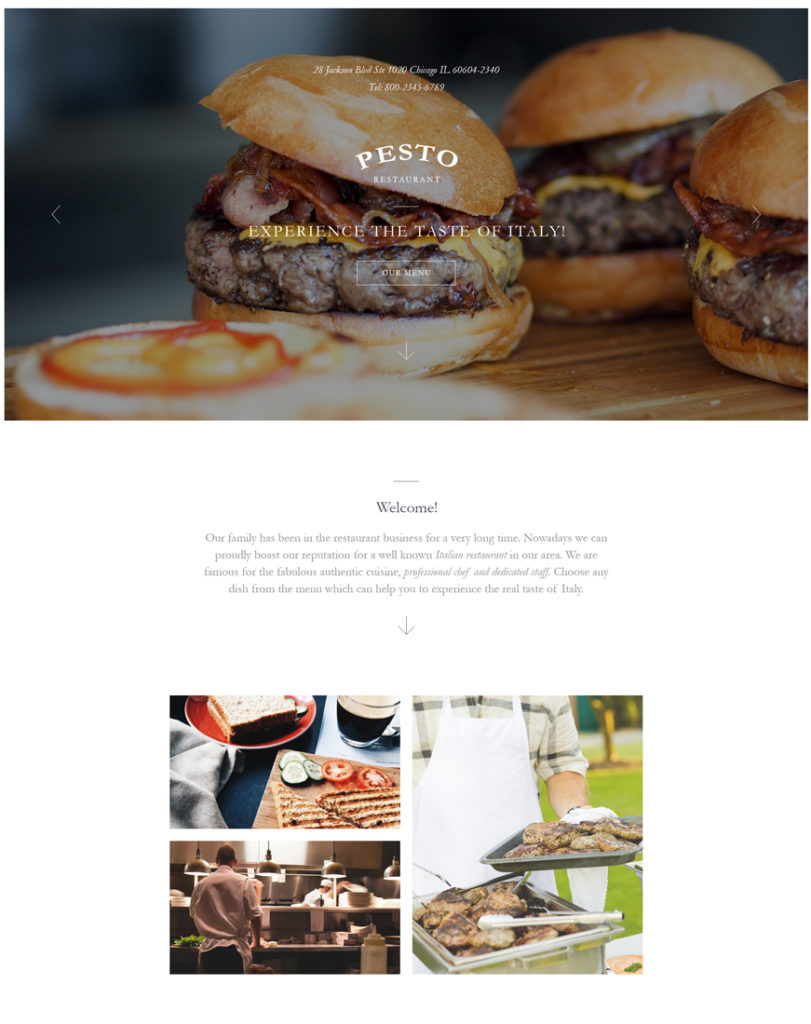 italian-restaurant Landing Page Template