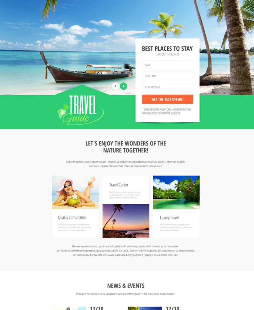 one of the most stylish landing page templates