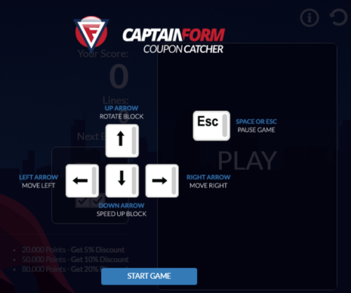 CaptainForm Coupon catcher