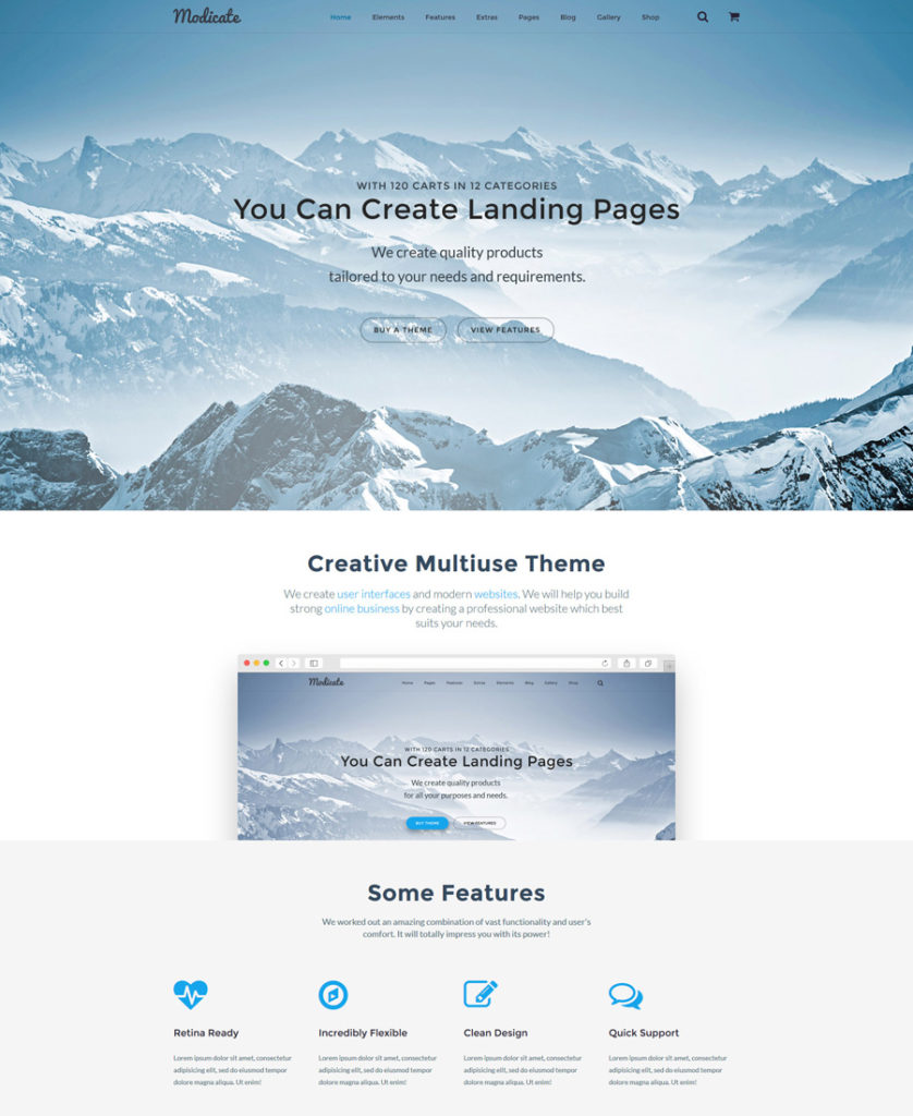 modicate - one of the best multipurpose website templates