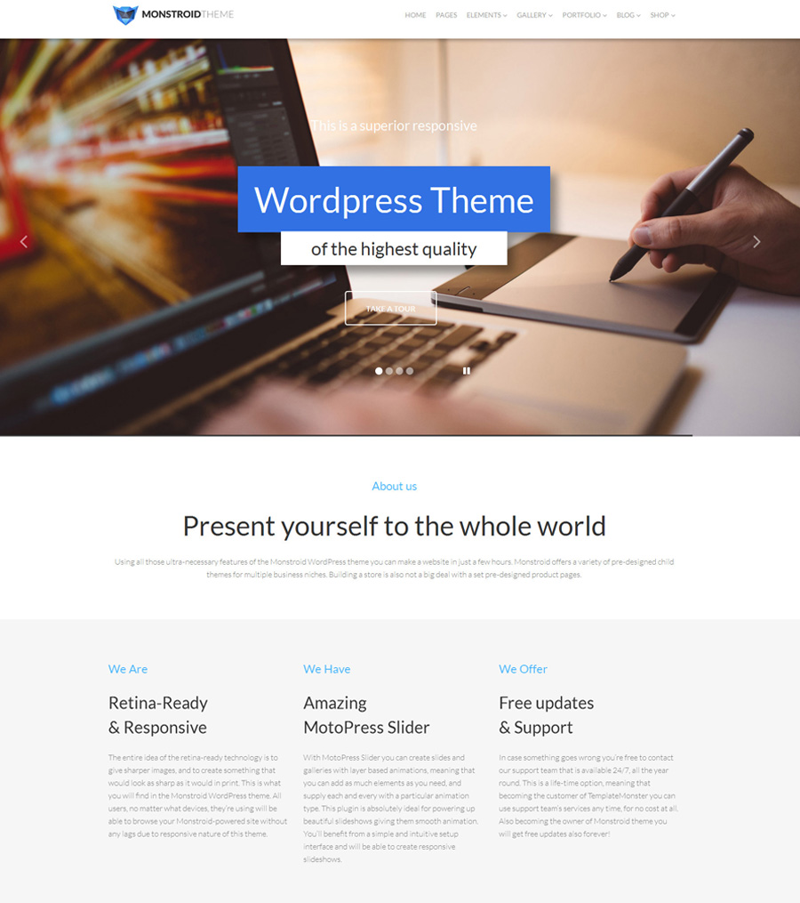 monstroid - one of the best multipurpose WordPress themes