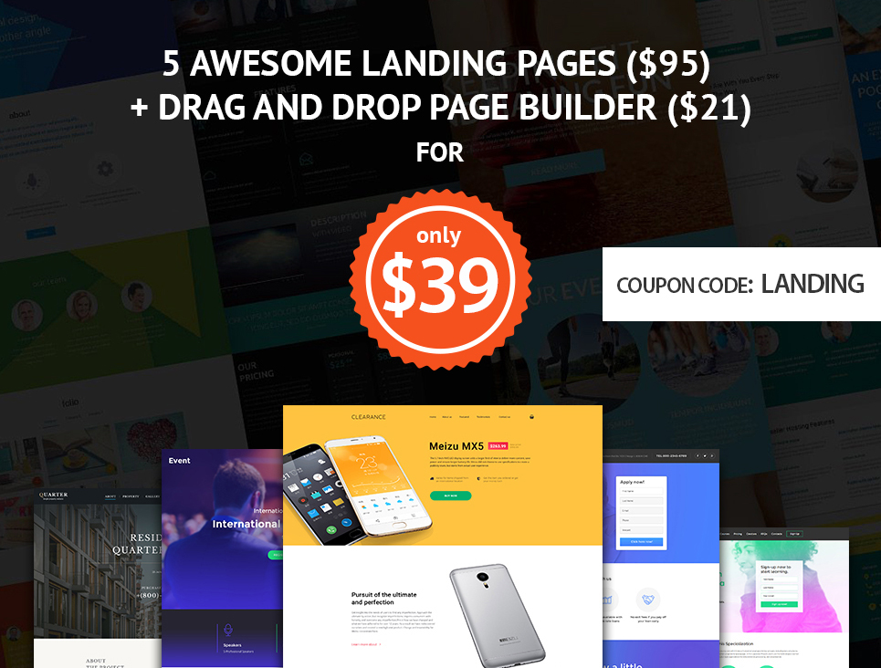 special offer- 5 landing page templates for only $39.1