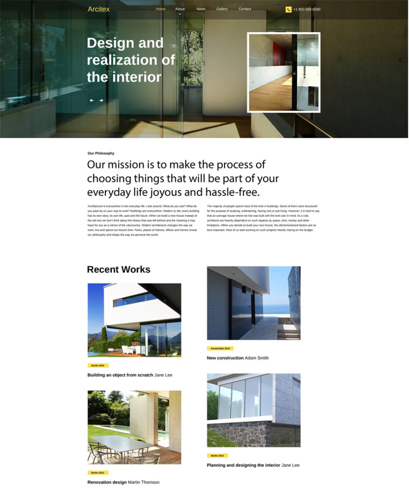 25-architex responsive HTML5 templates