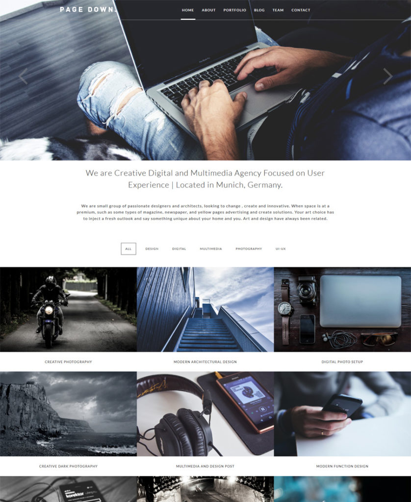 Page-Down-Responsive-WordPress-Theme