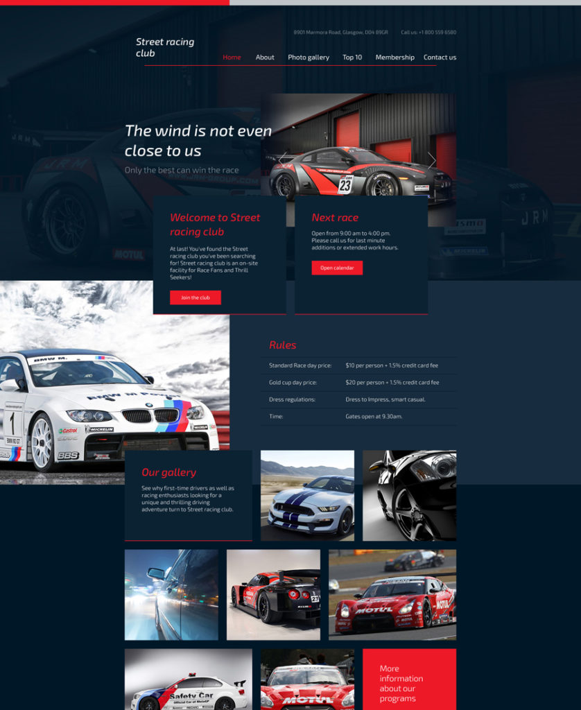 car-club-responsive-template responsive HTML5 templates