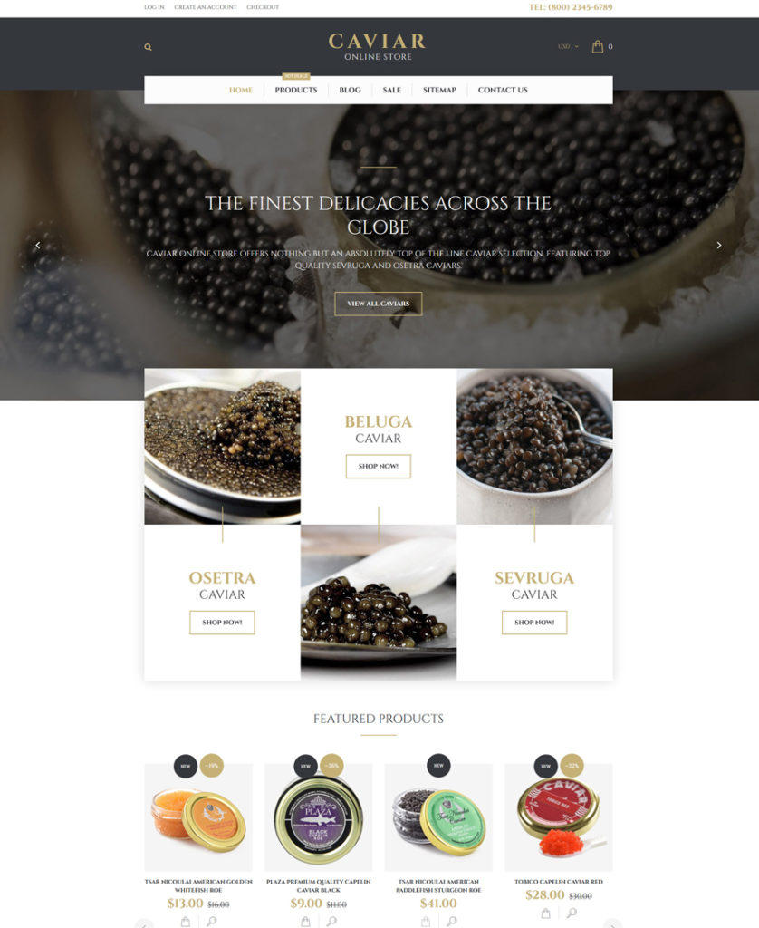 Caviar Shopify Theme