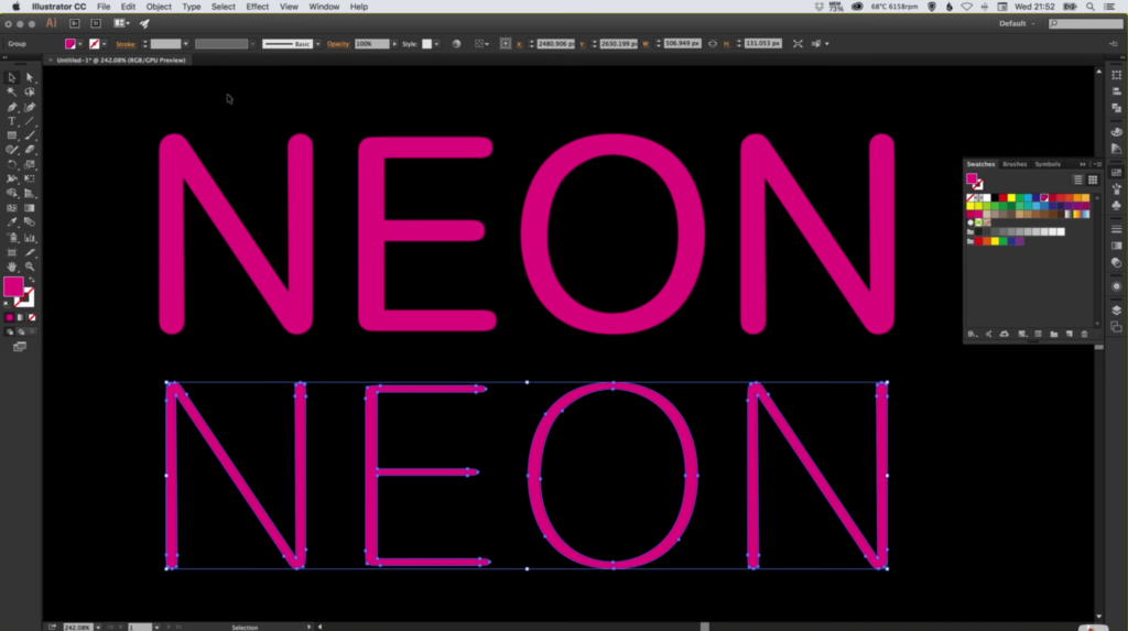 create-neon-text-effect-adobe-illustrator-2