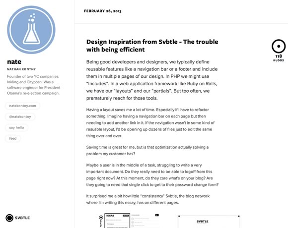 Inspiring Project: Svbtle - Web Design Ledger