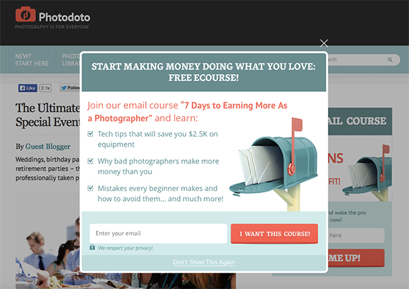 20 Gorgeous Examples Of Modal Window Pop Ups