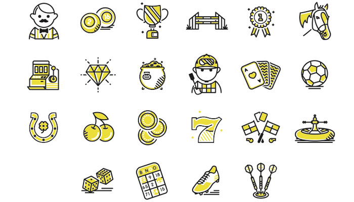 office yellow golden icons