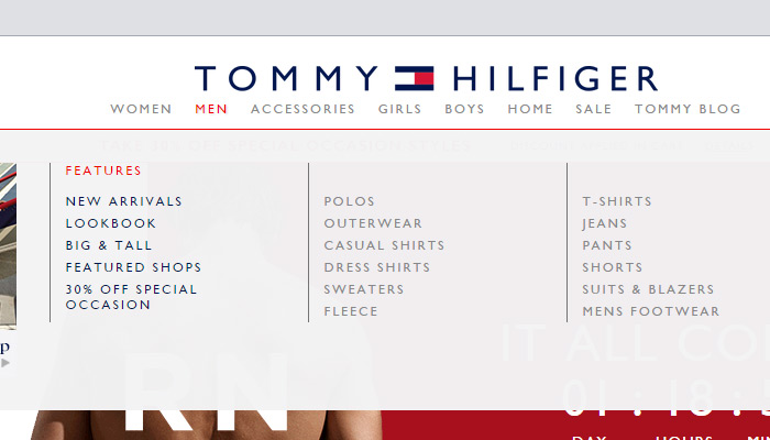 Tommy Hilfiger eCommerce Website 