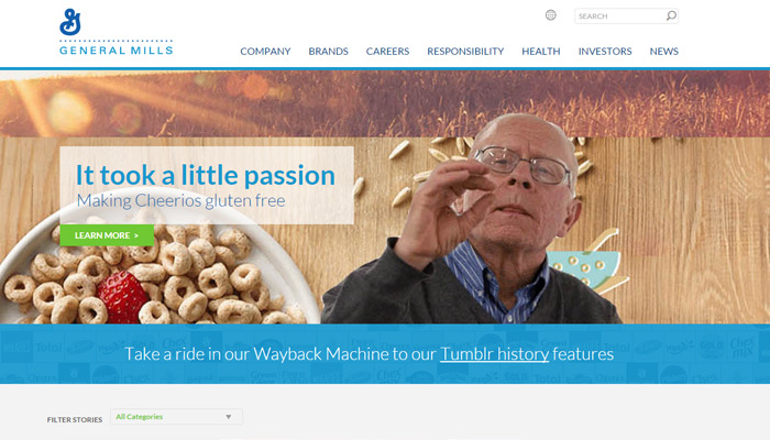 full header homepage generalmills