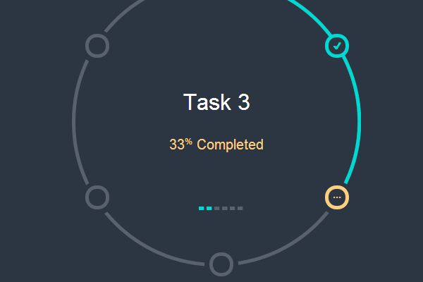 html5 css3 progress task meter