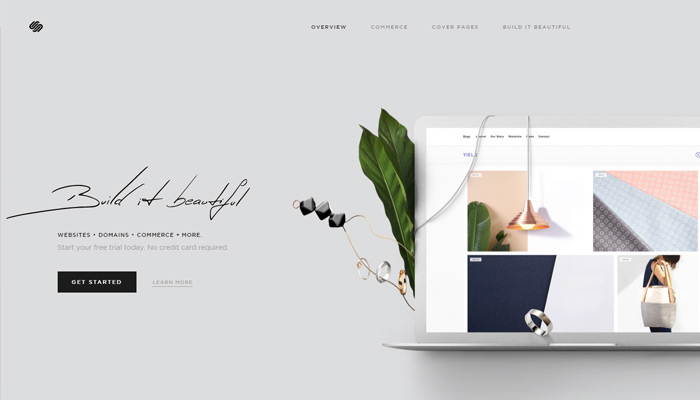 squarespace cms homepage layout