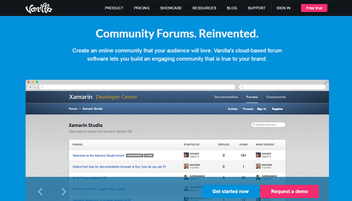 vanilla cms forums open source