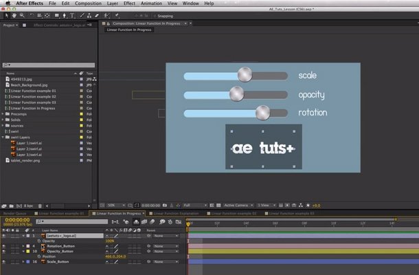howto linear function expression after effects