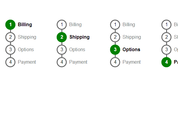 green icons lists items self numbering