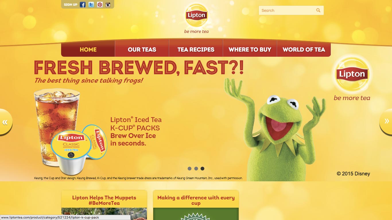 Lipton Tea Website