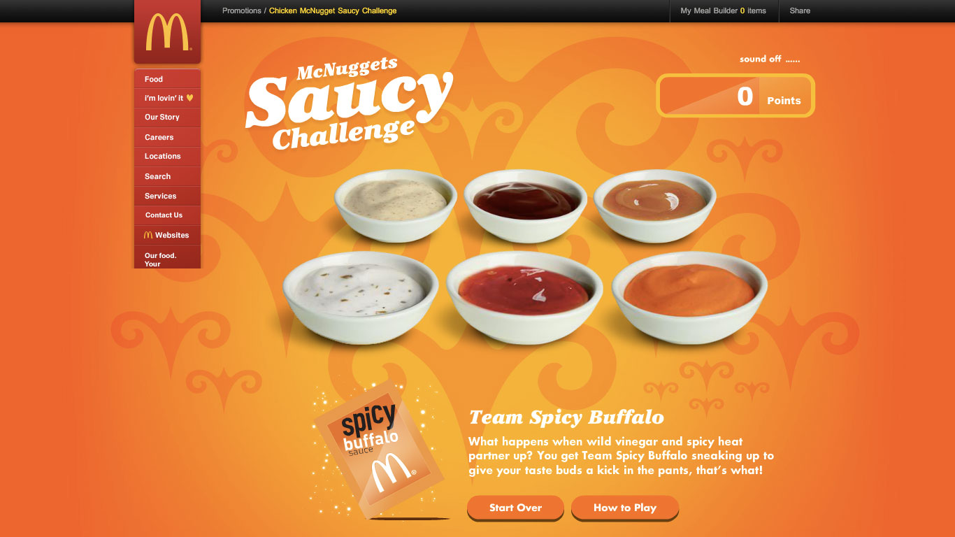 McNuggets Saucy Challenge Website