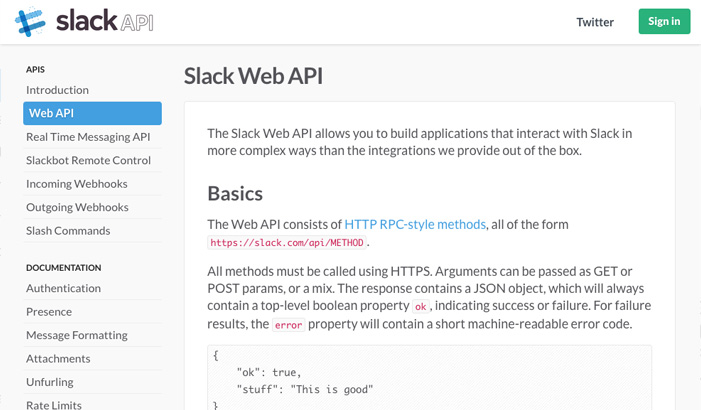 Generating the Slack API token