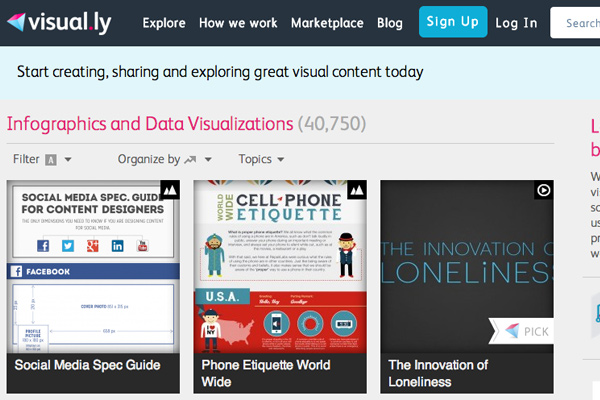 visually webapp website resource infographics screenshot