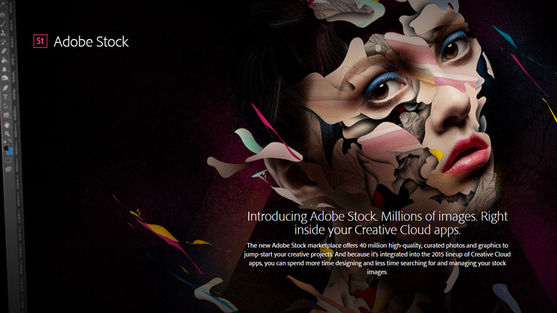Adobe Stock landing page 2015