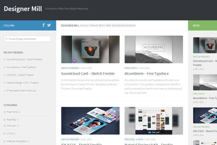 Designer Mill homepage