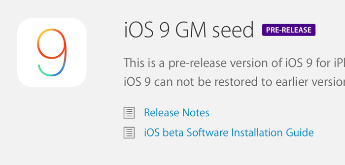 ios9 gm seed release