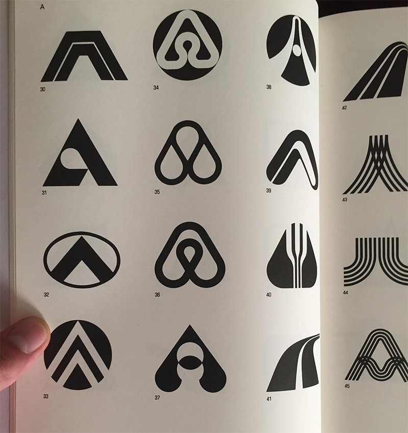 Airbnb logo from 1988 book