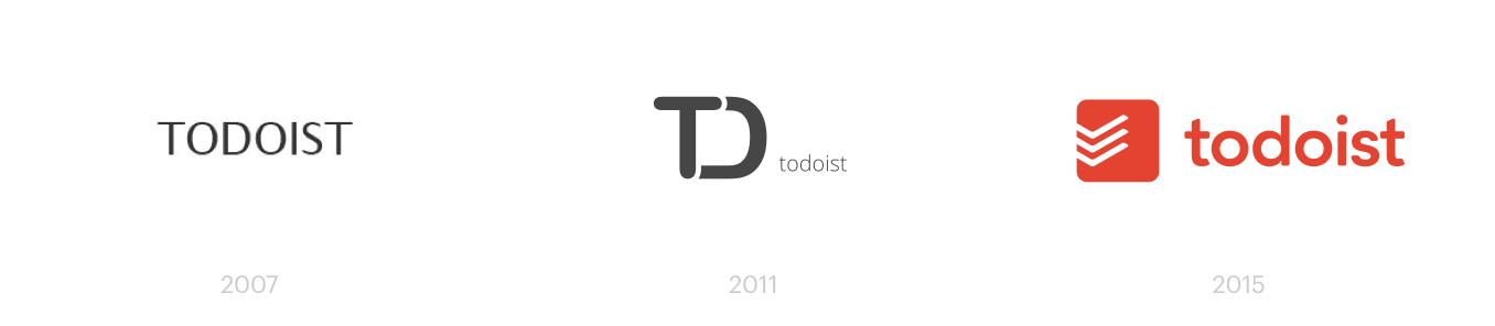 Todoist rebranding logo styles