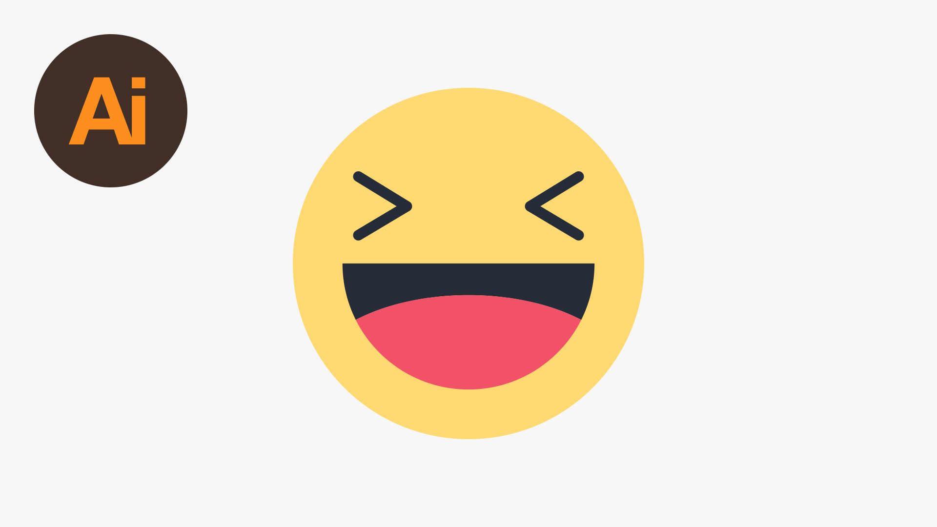 Learn How To Draw The Facebook Haha Emoji In Adobe Illustrator