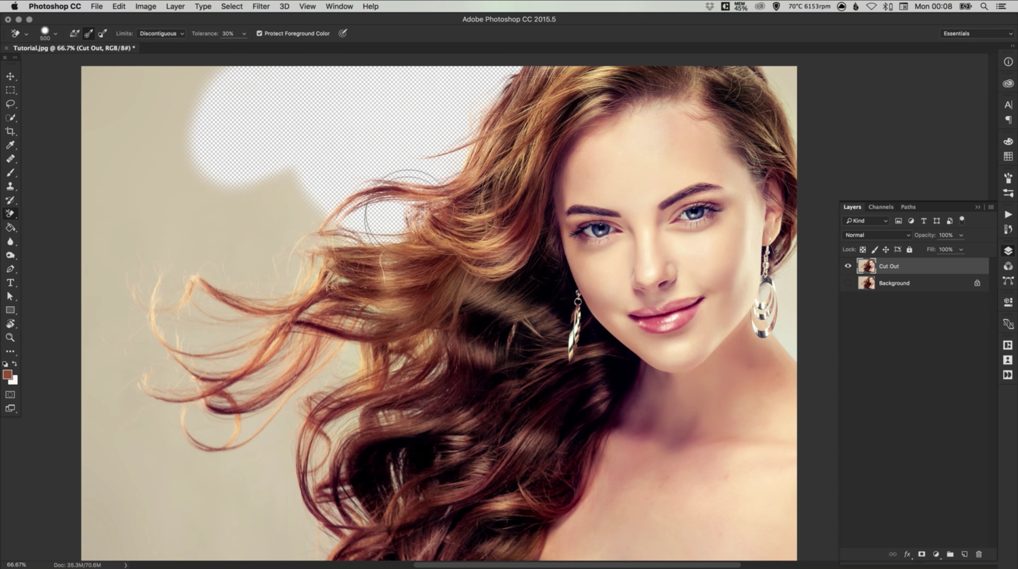 How to Cut Out Hair in  Design Ledger