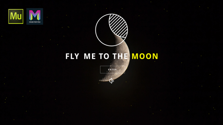 Fly Me to the Moon Landing Page in Adobe Muse – Web Design Ledger